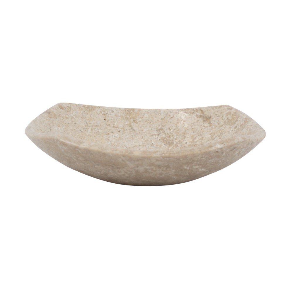 Artekko Marble Μπεζ Μαρμάρινο Μπολ (25x25x7)cm