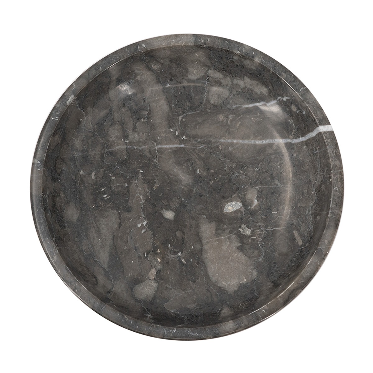 Artekko Marble Γκρι Μαρμάρινο Μπολ (21x21x4.5)cm