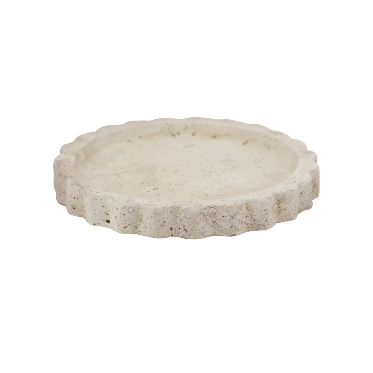 Artekko Cement Μπεζ Διακοσμητικός Τσιμεντένιος Δίσκος (25.3x25.3x3)cm