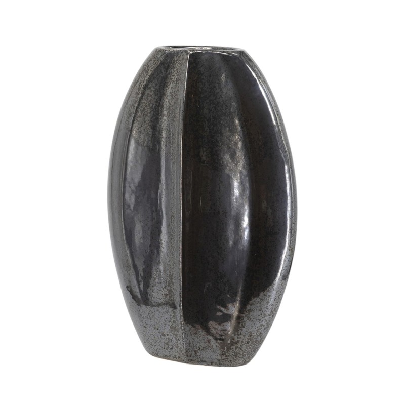 Artekko Glazed Μαύρο Κεραμικό Βάζο (27x10x41.5)cm