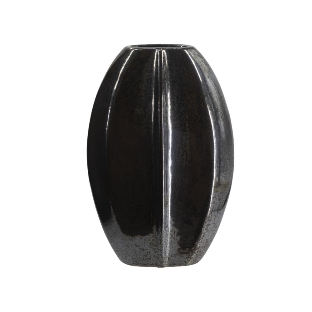 Artekko Glazed Μαύρο Κεραμικό Βάζο (27x10x41.5)cm