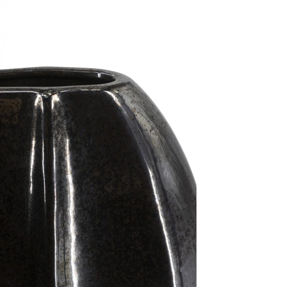 Artekko Glazed Μαύρο Κεραμικό Βάζο (27x10x41.5)cm