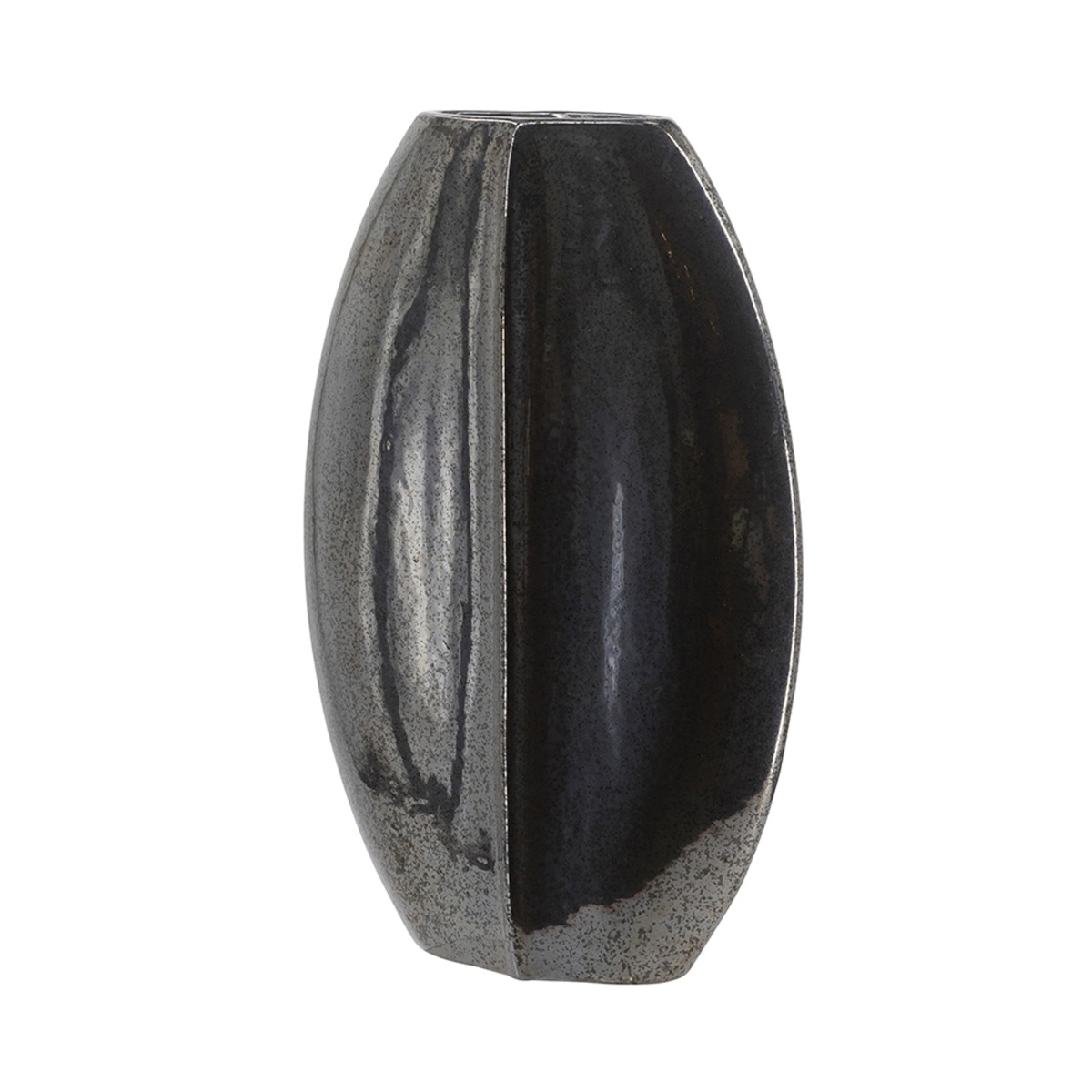 Artekko Glazed Μαύρο Κεραμικό Βάζο (30x10.5x50.5)cm