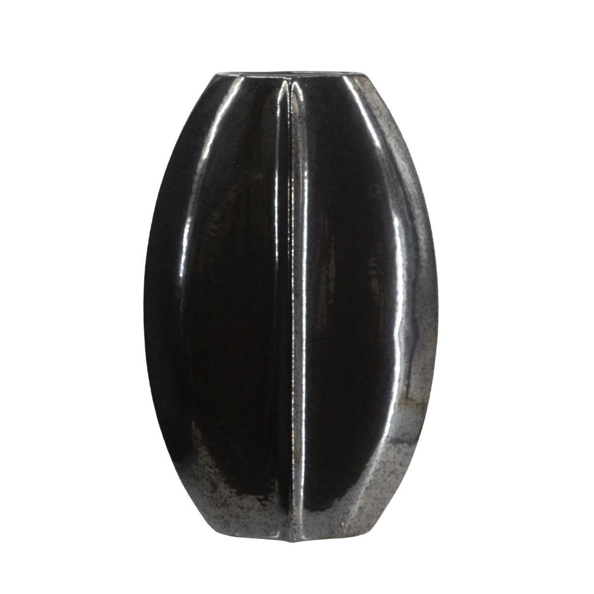 Artekko Glazed Μαύρο Κεραμικό Βάζο (30x10.5x50.5)cm