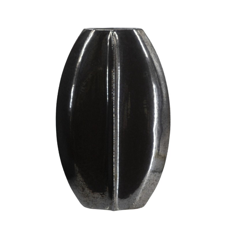 Artekko Glazed Μαύρο Κεραμικό Βάζο (30x10.5x50.5)cm