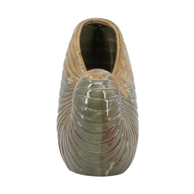 Artekko Glazed Πράσινο Κεραμικό Κασπό Κοχύλι (30.5x30.5x15.5)cm