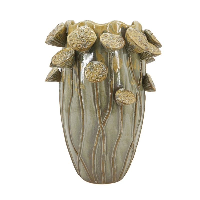 Artekko Glazed Πράσινο Κεραμικό Διακοσμητικό Βάζο (30x30x40.5)cm