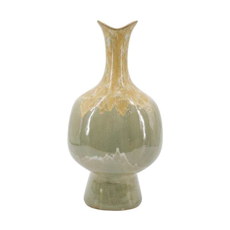 Artekko Glazed Πράσινο Κεραμικό Διακοσμητικό Βάζο (20.5x14x40.5)cm