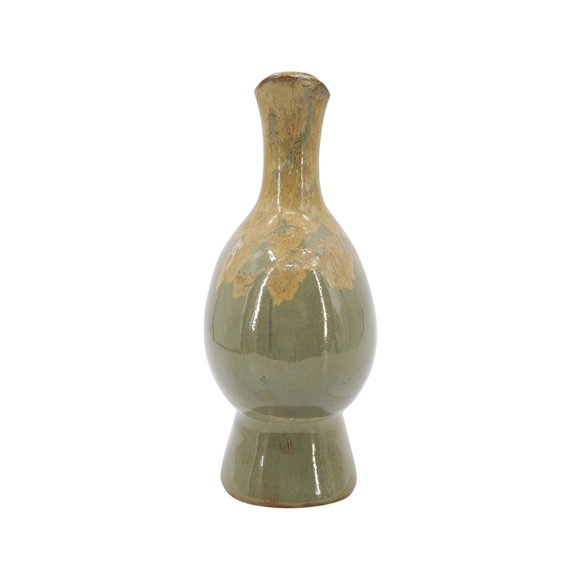 Artekko Glazed Πράσινο Κεραμικό Διακοσμητικό Βάζο (14x11.5x27.5)cm