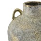 Artekko Candia Γκρι Κεραμικό Βάζο με Χρυσές Λεπτομέρειες (18x18x28.5)cm
