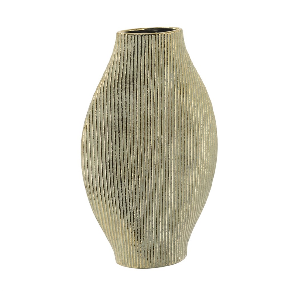 Artekko Candia Χρυσό Κεραμικό Βάζο (20x8.5x33)cm