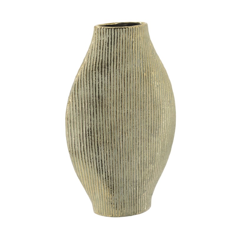 Artekko Candia Χρυσό Κεραμικό Βάζο (20x8.5x33)cm