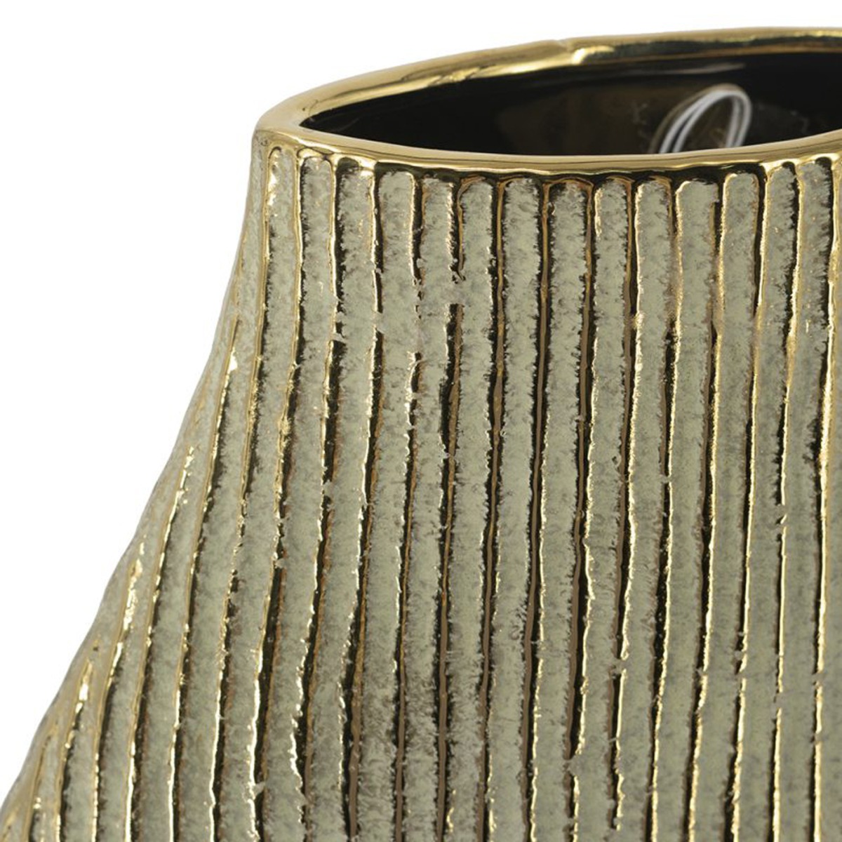 Artekko Candia Χρυσό Κεραμικό Βάζο (20x8.5x33)cm