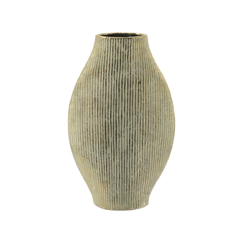 Artekko Candia Χρυσό Κεραμικό Βάζο (20x8.5x33)cm