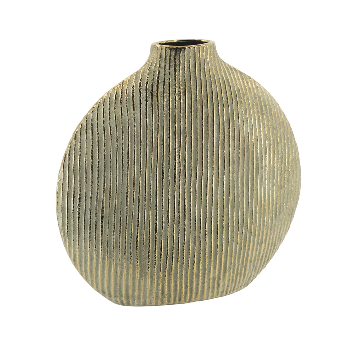 Artekko Candia Χρυσό Κεραμικό Βάζο (31x7x31.5)cm