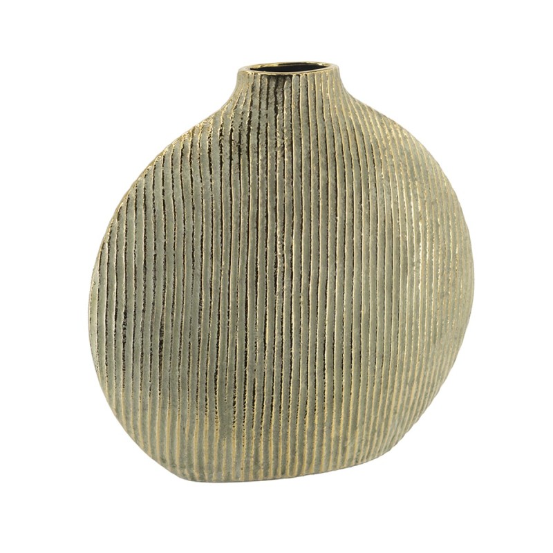 Artekko Candia Χρυσό Κεραμικό Βάζο (31x7x31.5)cm