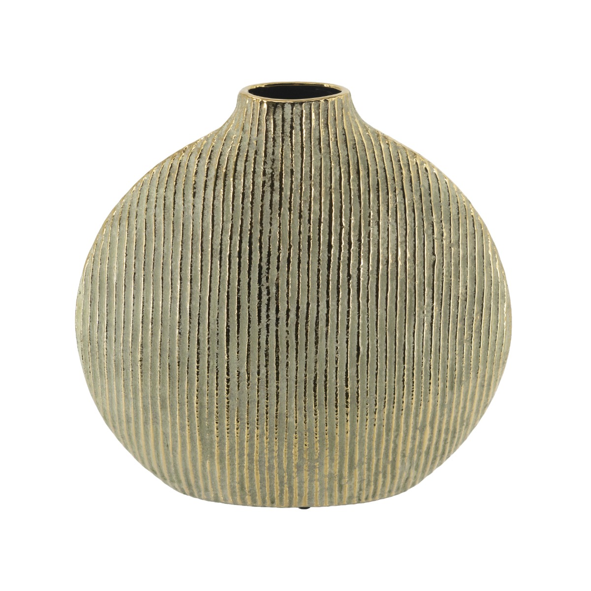 Artekko Candia Χρυσό Κεραμικό Βάζο (31x7x31.5)cm