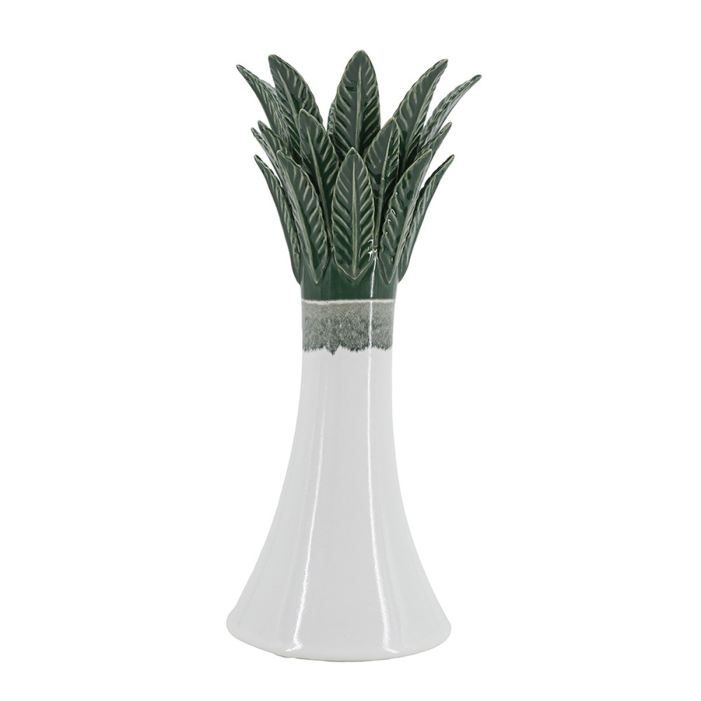 Artekko Glazed Πράσινο Κεραμικό Κηροπήγιο (15.5x15.5x37)cm