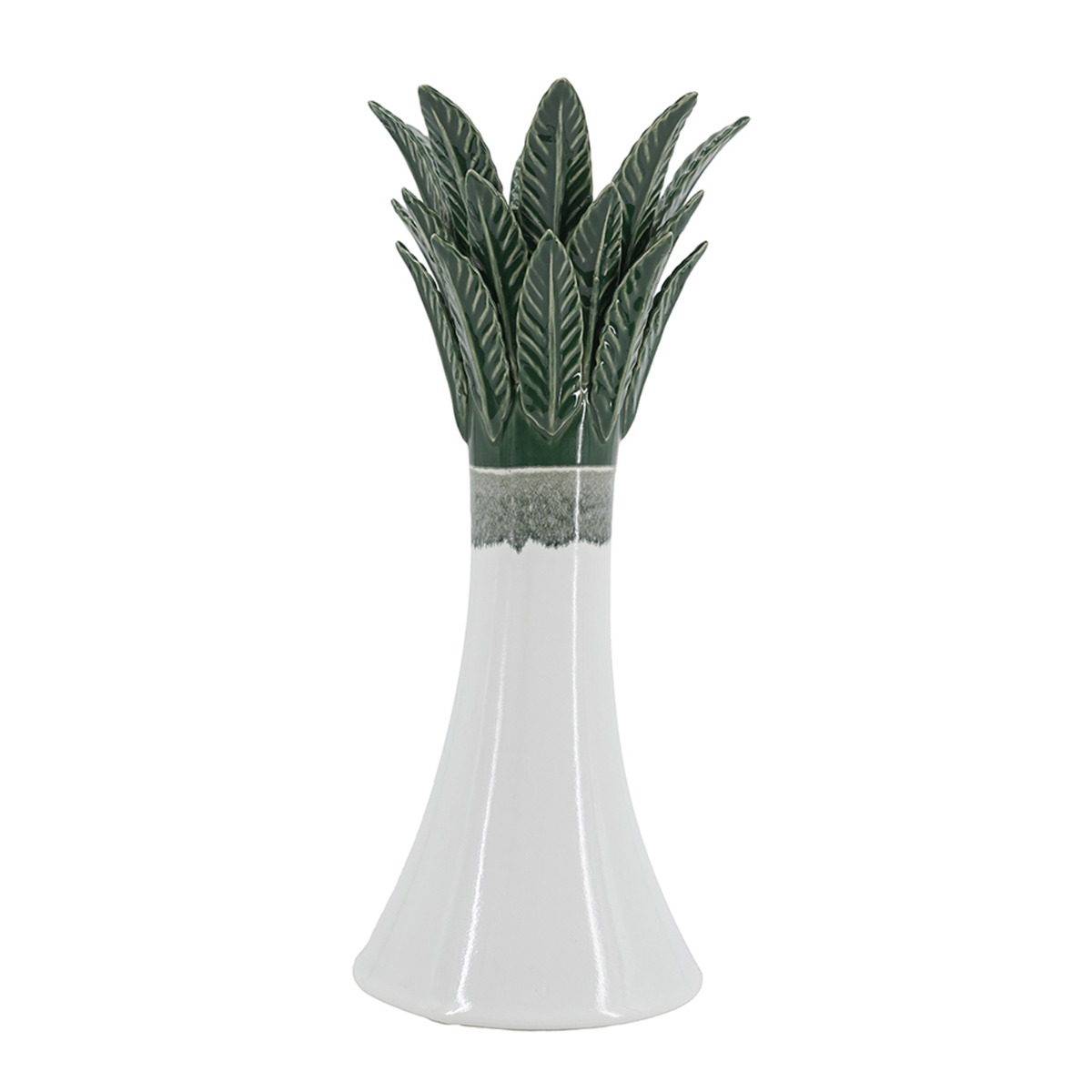 Artekko Glazed Πράσινο Κεραμικό Κηροπήγιο (15.5x15.5x37)cm