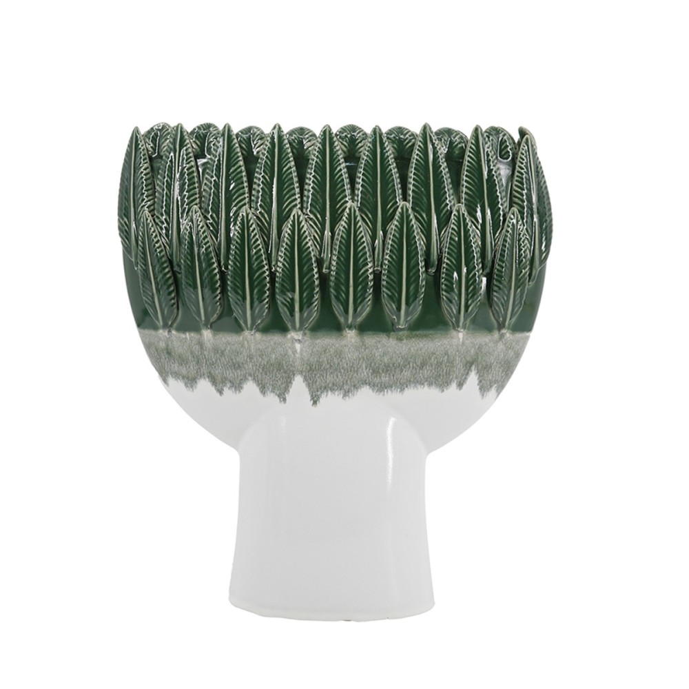 Artekko Glazed Πράσινο Κεραμικό Βάζο (33x12.7x25.4)cm