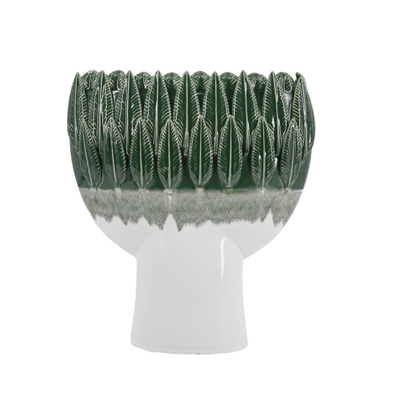 Artekko Glazed Πράσινο Κεραμικό Βάζο (33x12.7x25.4)cm