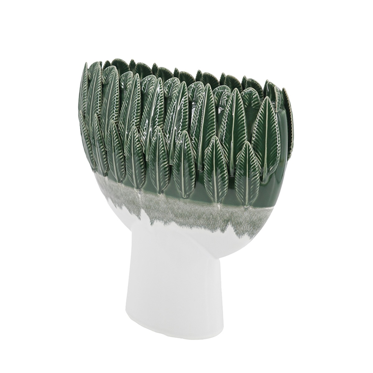 Artekko Glazed Πράσινο Κεραμικό Βάζο (33x12.7x25.4)cm