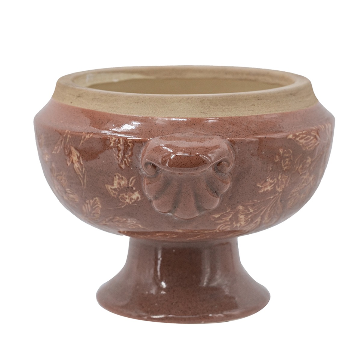 Artekko Aging Κόκκινο Κεραμικό Κασπώ (20x17x13)cm