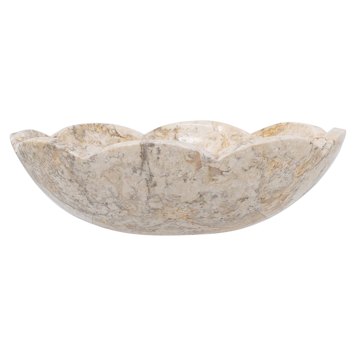 Artekko Marble Μπεζ Μαρμάρινο Μπολ (25x25x7.5)cm