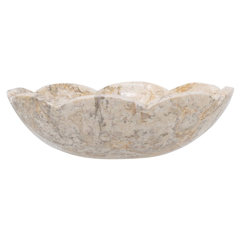 Artekko Marble Μπεζ Μαρμάρινο Μπολ (25x25x7.5)cm