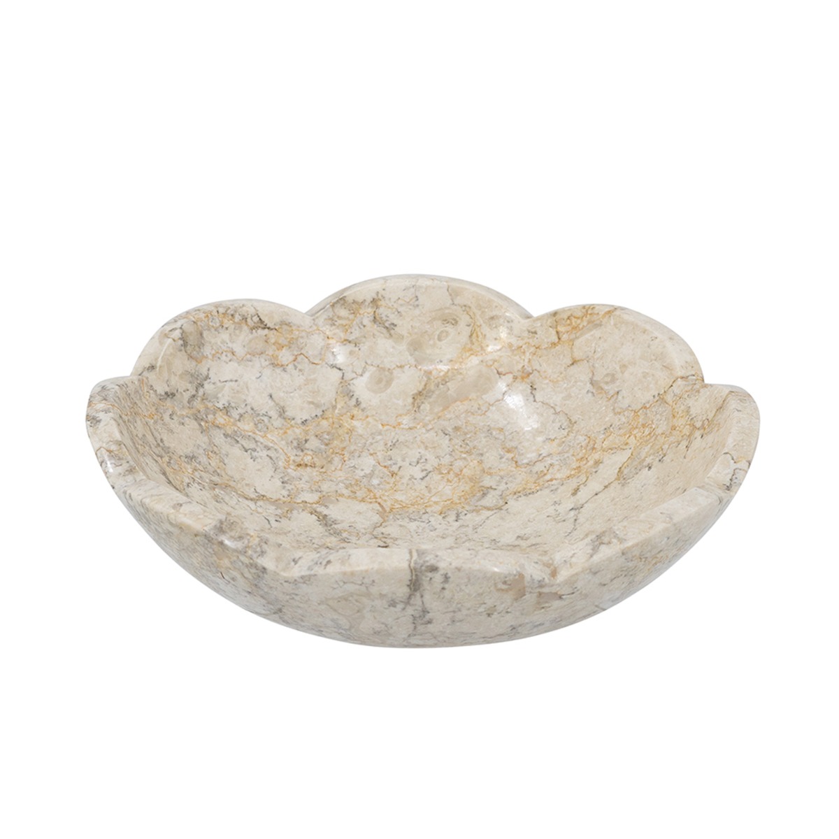 Artekko Marble Μπεζ Μαρμάρινο Μπολ (25x25x7.5)cm