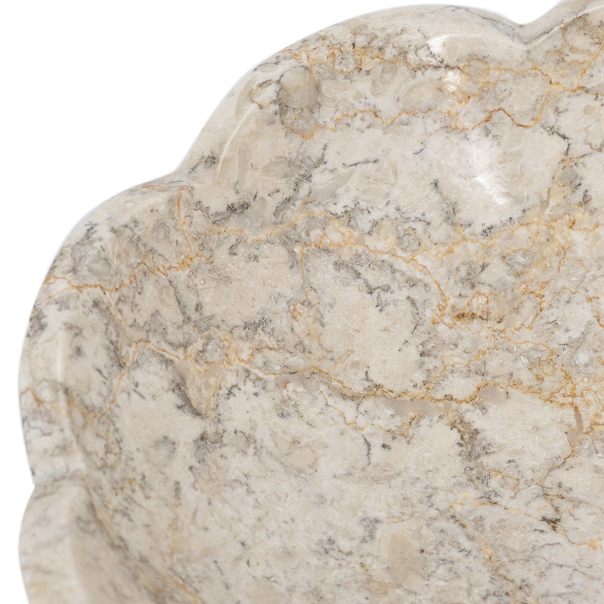 Artekko Marble Μπεζ Μαρμάρινο Μπολ (25x25x7.5)cm