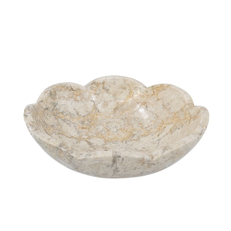 Artekko Marble Μπεζ Μαρμάρινο Μπολ (25x25x7.5)cm