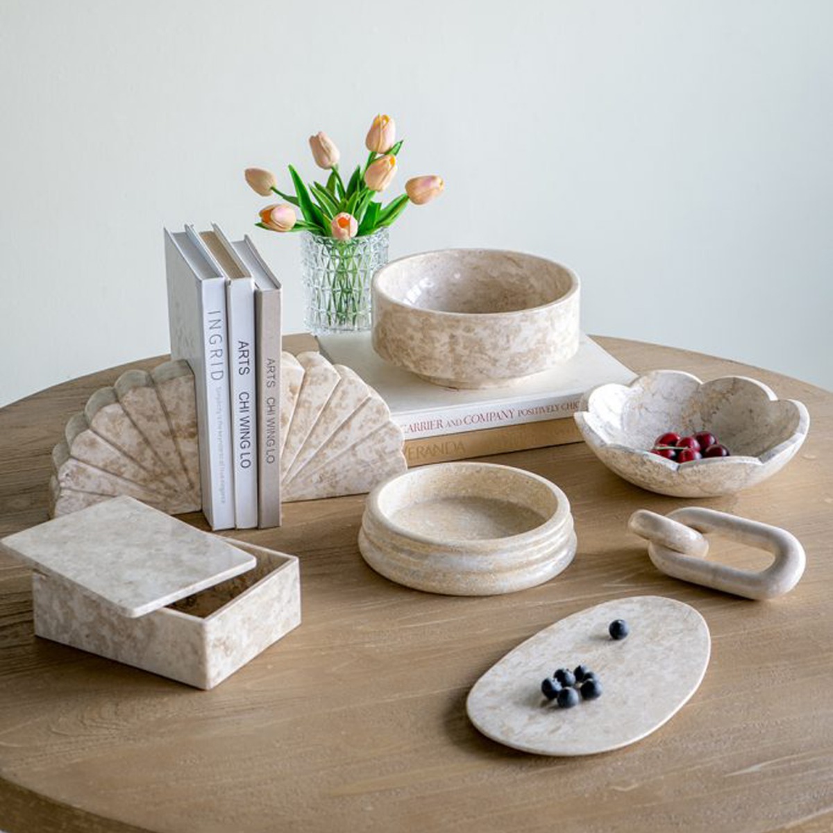 Artekko Marble Μπεζ Μαρμάρινο Μπολ (25x25x7.5)cm