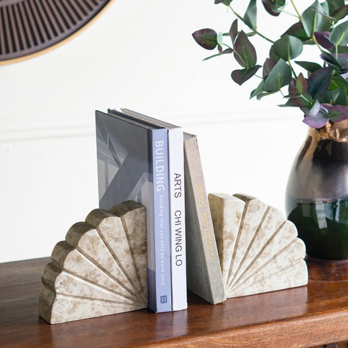 Artekko Bookends Μπεζ Μαρμάρινοι Βιβλιοστάτες (30x15x5)cm 2pcs Artekko Bookends Μπεζ Μαρμάρινοι Βιβλιοστάτες (30x15x5)cm 2pcs