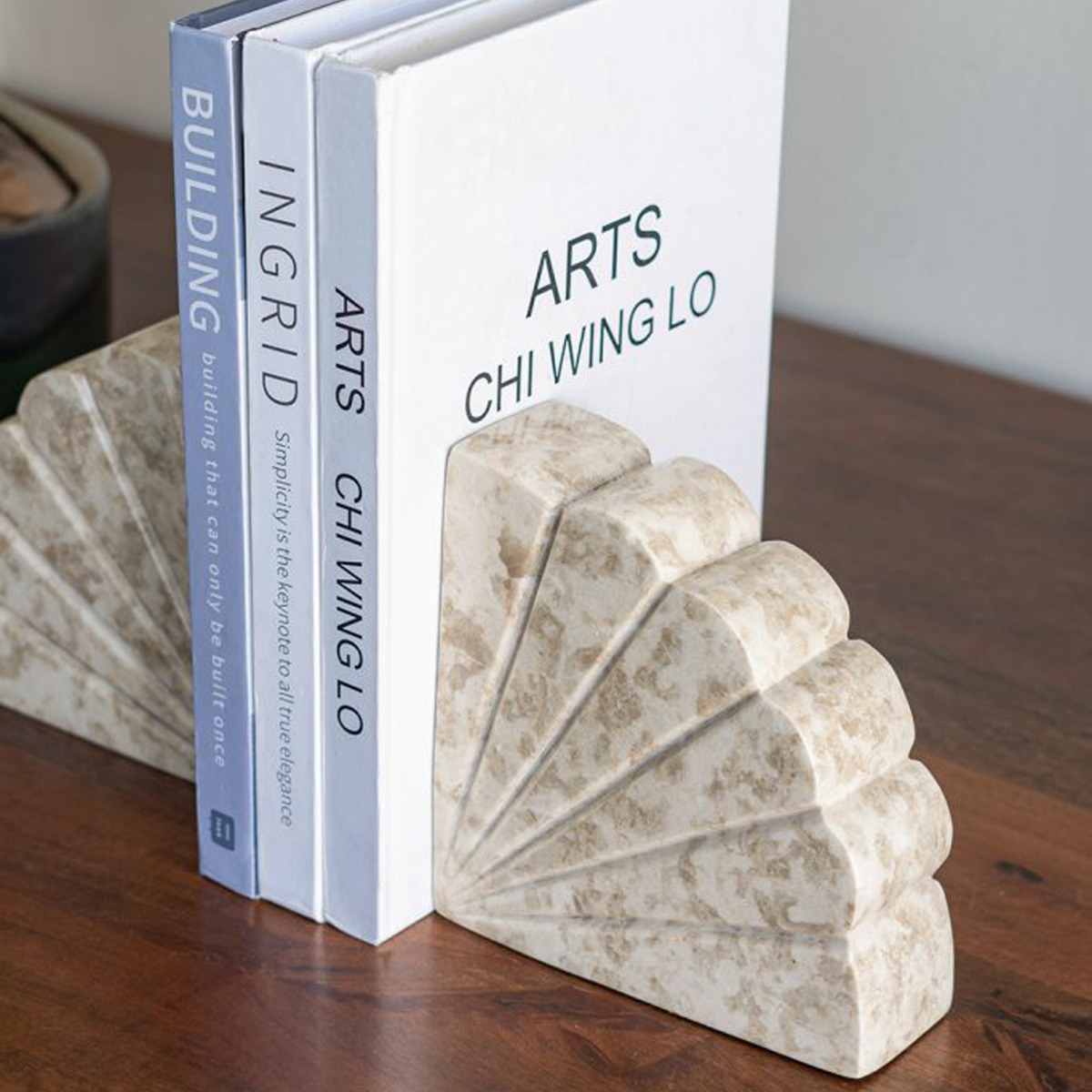 Artekko Bookends Μπεζ Μαρμάρινοι Βιβλιοστάτες (30x15x5)cm 2pcs Artekko Bookends Μπεζ Μαρμάρινοι Βιβλιοστάτες (30x15x5)cm 2pcs