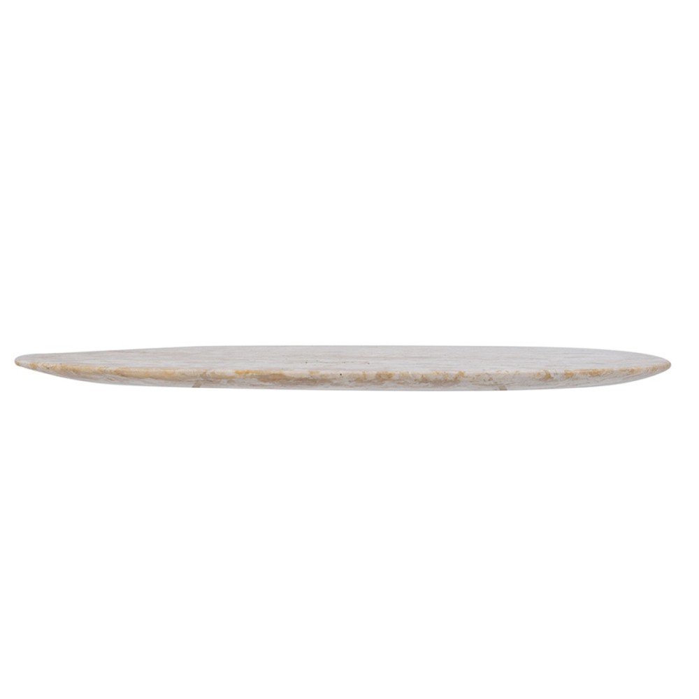 Artekko Marble Μπεζ Μαρμάρινη Πιατέλα (30x17x1)cm