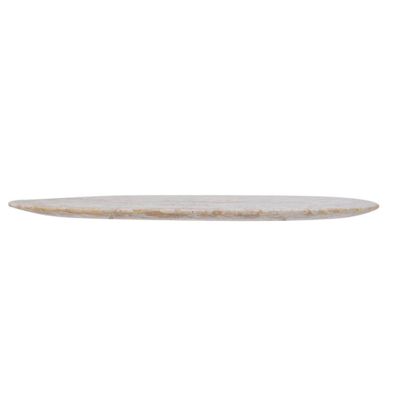 Artekko Marble Μπεζ Μαρμάρινη Πιατέλα (30x17x1)cm