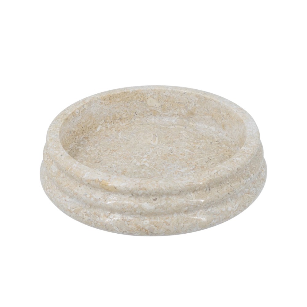 Artekko Marble Μπεζ Μαρμάρινο Μπολ (22x22x5)cm