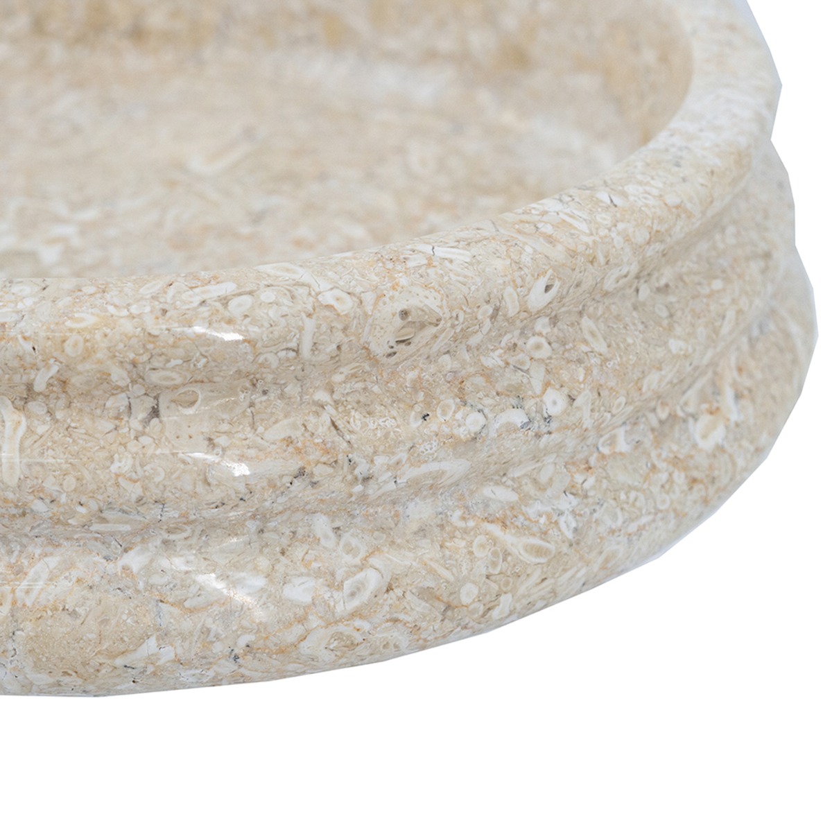Artekko Marble Μπεζ Μαρμάρινο Μπολ (22x22x5)cm