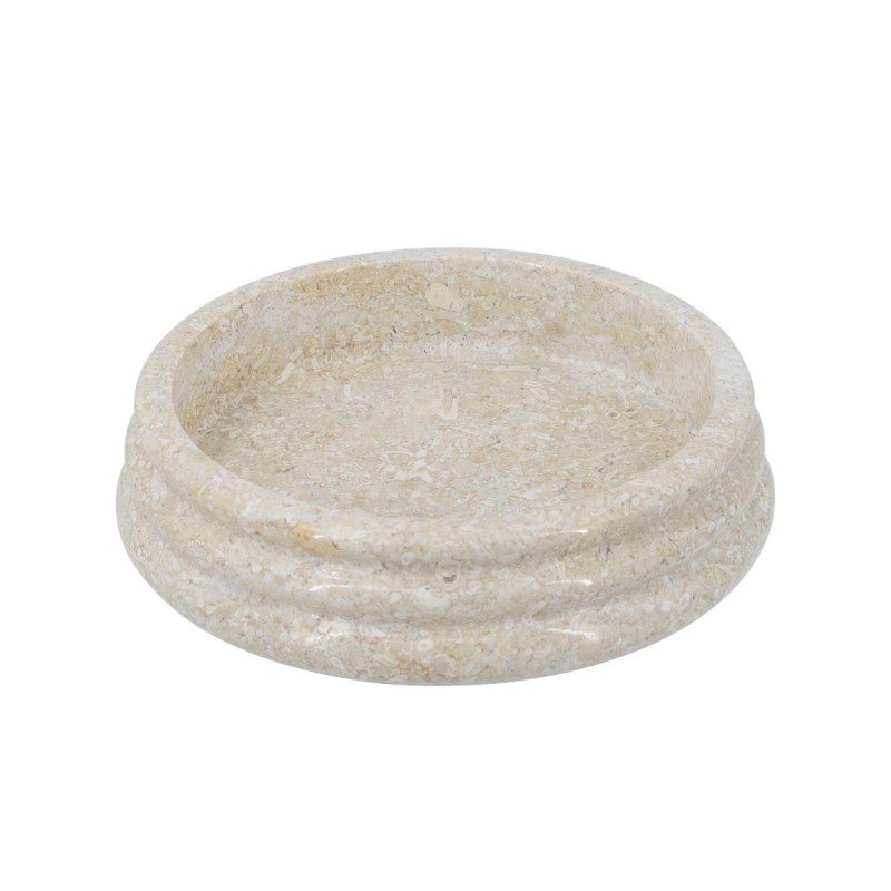 Artekko Marble Μπεζ Μαρμάρινο Μπολ (22x22x5)cm