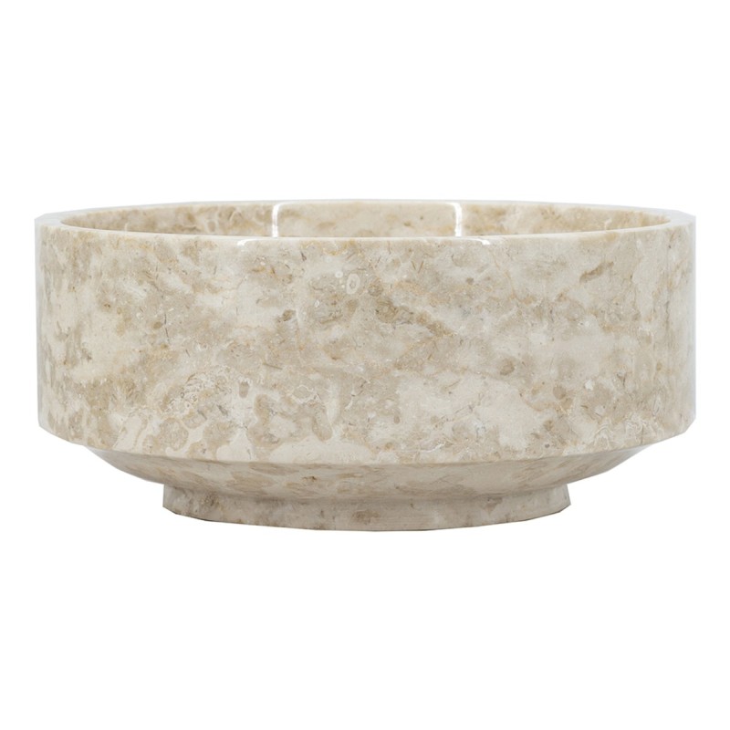 Artekko Marble Μπεζ Μαρμάρινο Μπολ (24x24x11)cm