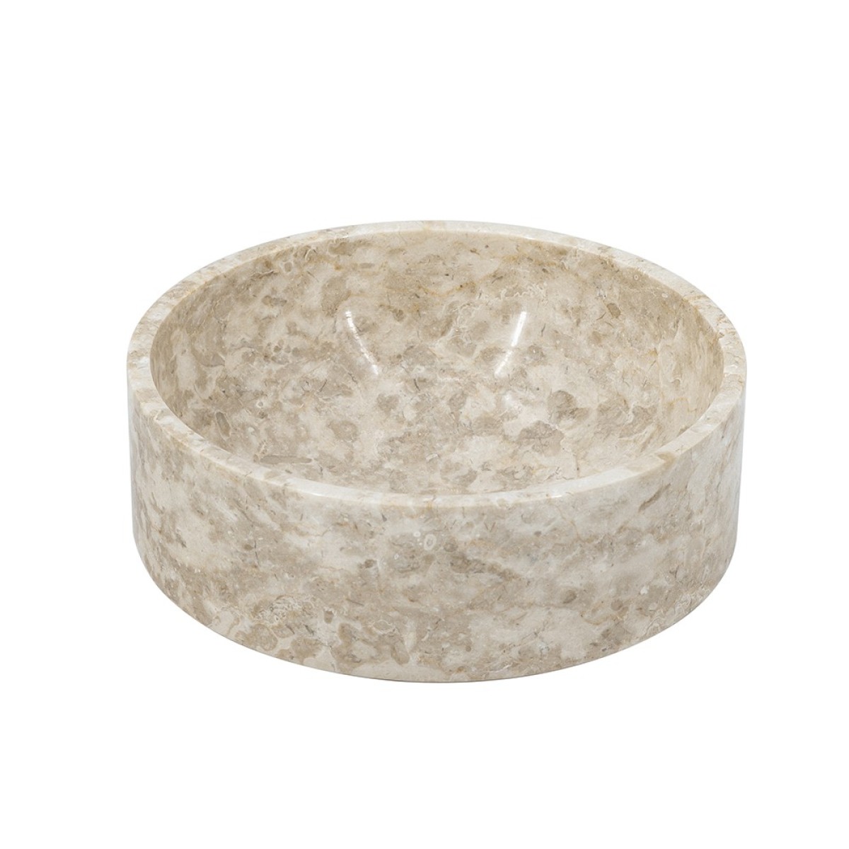 Artekko Marble Μπεζ Μαρμάρινο Μπολ (24x24x11)cm