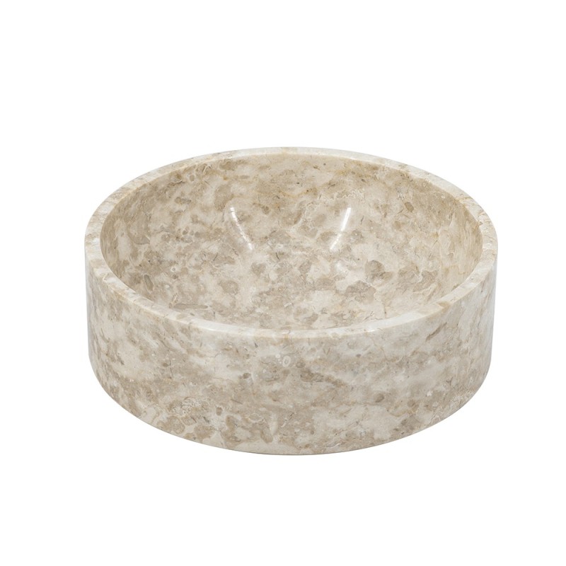 Artekko Marble Μπεζ Μαρμάρινο Μπολ (24x24x11)cm