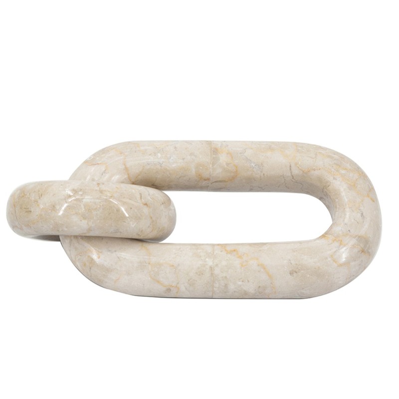 Artekko Marble Μπεζ Μαρμάρινη Διακοσμητική Αλυσίδα (16.5x8x3)cm