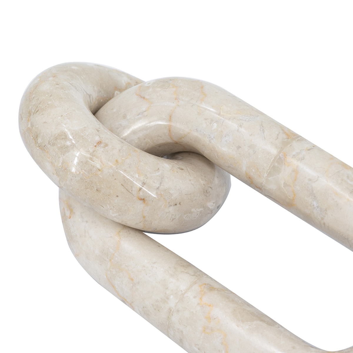 Artekko Marble Μπεζ Μαρμάρινη Διακοσμητική Αλυσίδα (16.5x8x3)cm