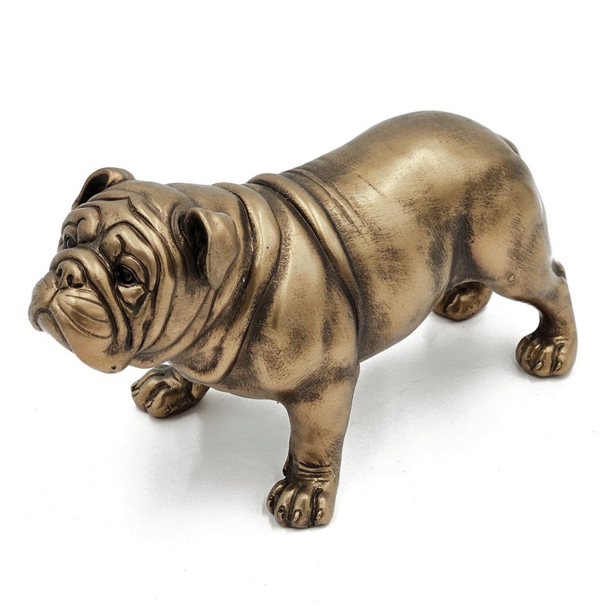 Artekko Animal Μπρονζέ Επιτραπέζιος Διακοσμητικός Σκύλος από Ρητίνη (26x12.7x14.8)cm