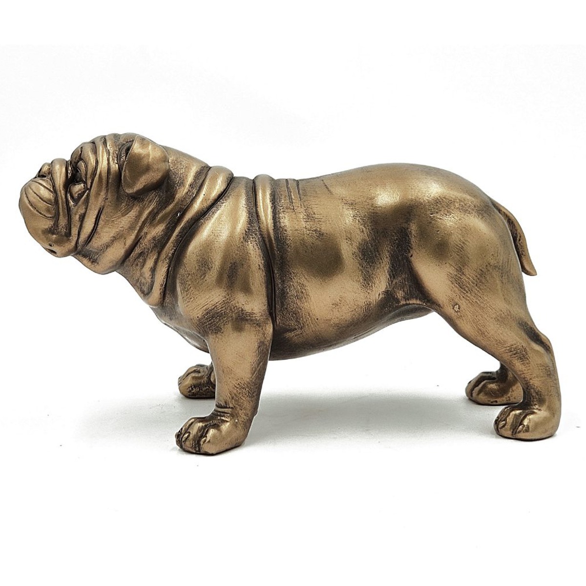 Artekko Animal Μπρονζέ Επιτραπέζιος Διακοσμητικός Σκύλος από Ρητίνη (26x12.7x14.8)cm