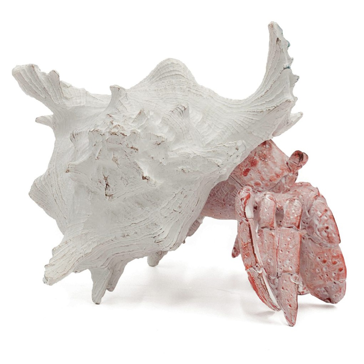 Artekko Animal Κόκκινο Επιτραπέζιο Διακοσμητικό Καβούρι σε Λευκό Κοχύλι από Ρητίνη (23.5x23.5x17.8)cm