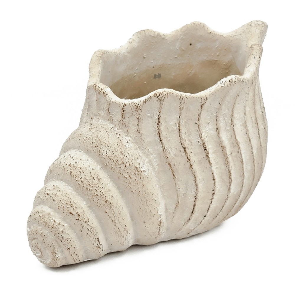 Artekko Cement Μπεζ Τσιμεντένιο Διακοσμητικό Δοχείο Κασπώ (29.5x18x18)cm