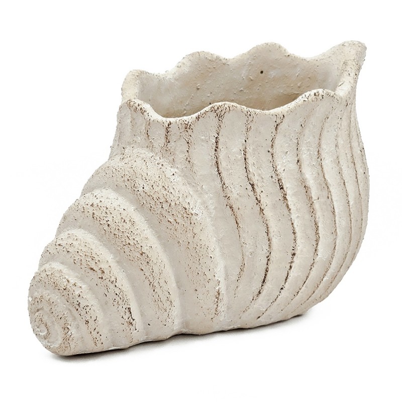 Artekko Cement Μπεζ Τσιμεντένιο Διακοσμητικό Δοχείο Κασπώ (29.5x18x18)cm